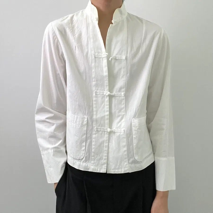 16ss 꼼데가르송 코튼 브로드 차이나 카라 셔츠 S