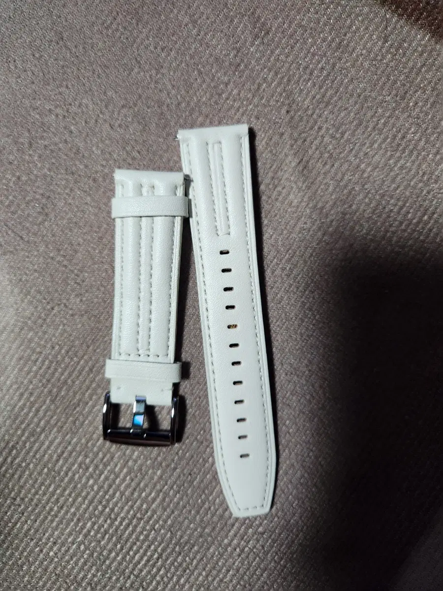 22mm 흰색 가죽 시계줄 밴드