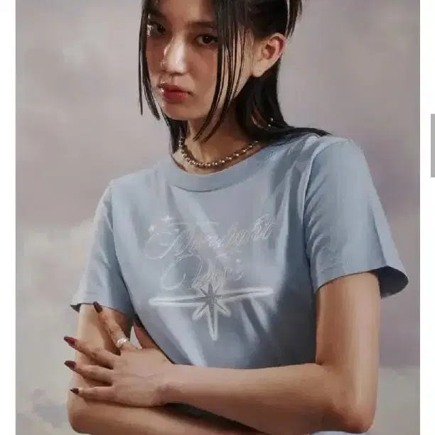 낫노잉 크롭티 Moonlight Ballet Top (SKY BLUE)
