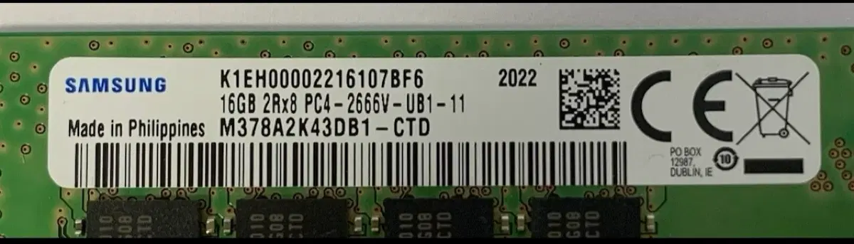 삼성 DDR4 16GB PC4-2666V-UB1-11 램