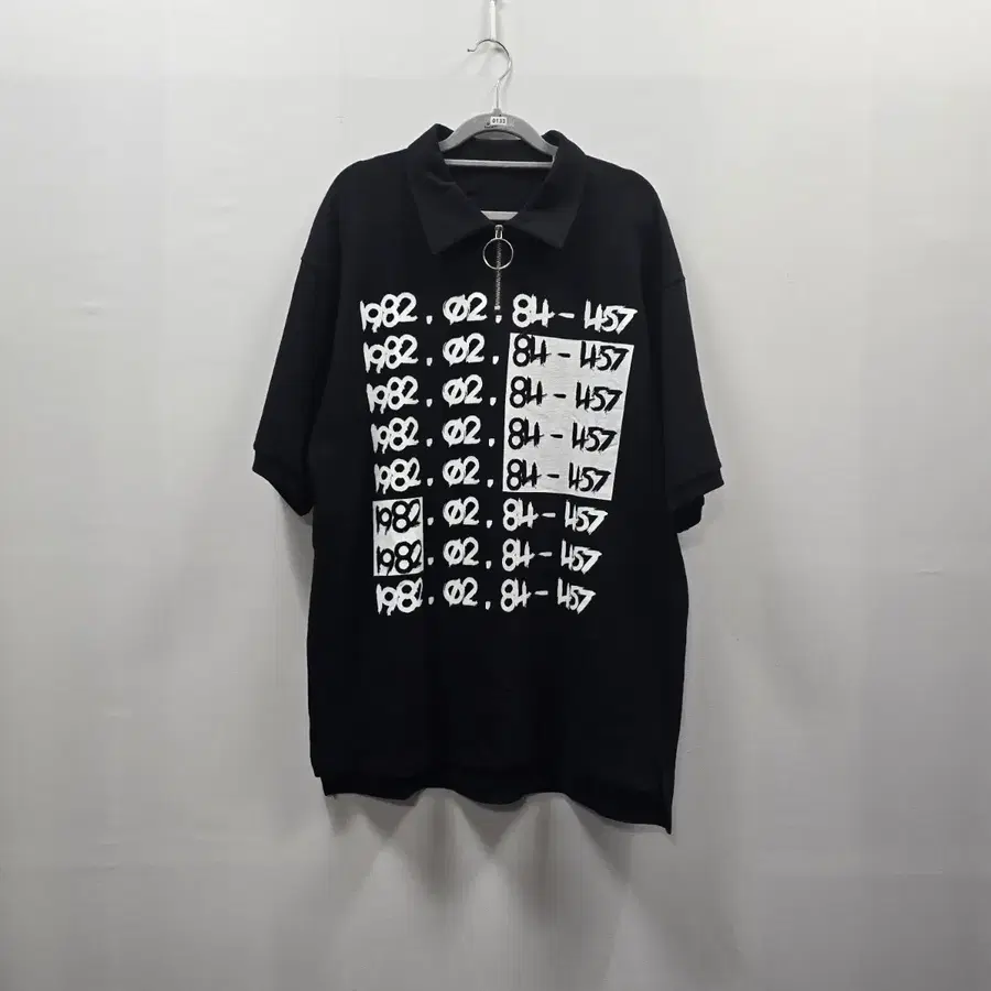 0133 네버커먼 블랙 컬러 오버핏 반팔
