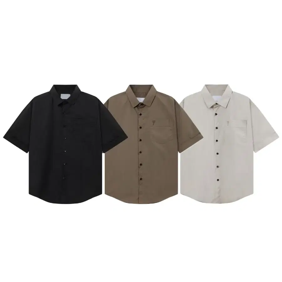 아미 오버핏 반팔 셔츠 (L~XL)