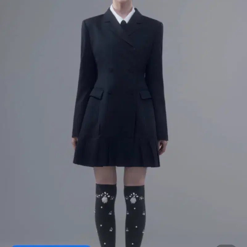 마우솔레움 Jenn Pleated Suit Jacket Dress