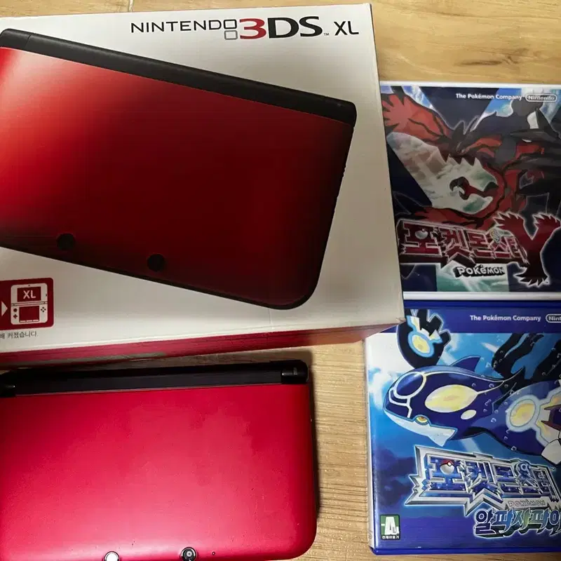 닌텐도 3DS XL 레드 + 포켓몬스터 Y & 알파사파이어