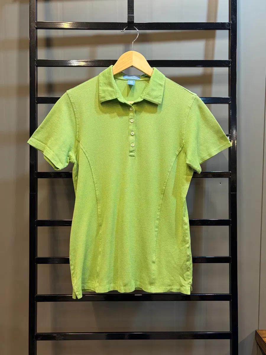 [M] 페어웨이앤그린 FAIRWAY & GREENE 라임 여성 골프 카라 반팔티 2.5