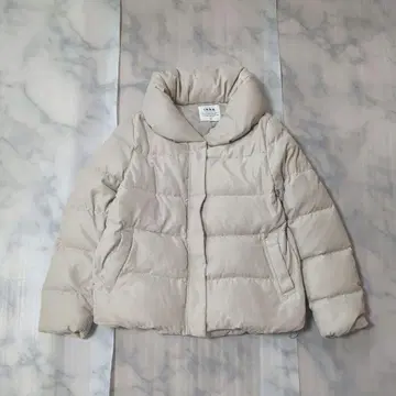 새상품급 ikka 다운 자켓 베이지 다운 90% 깔끔한 캐주얼