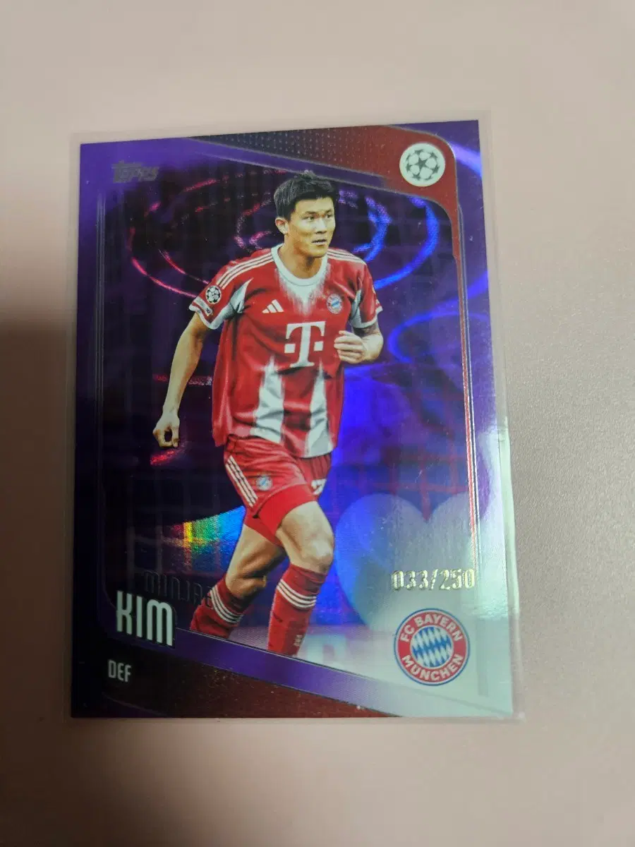 김민재 250장 한정 2025 Topps Purple