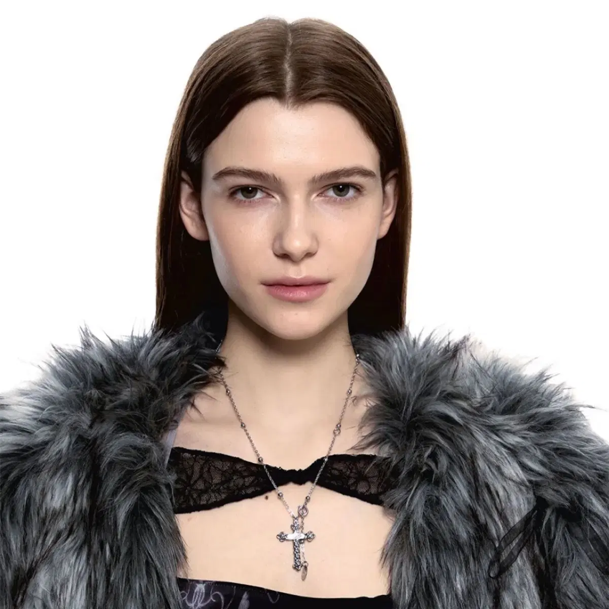 센티멍 NO.473 [SILVER] KNOT CROSS NECKLACE