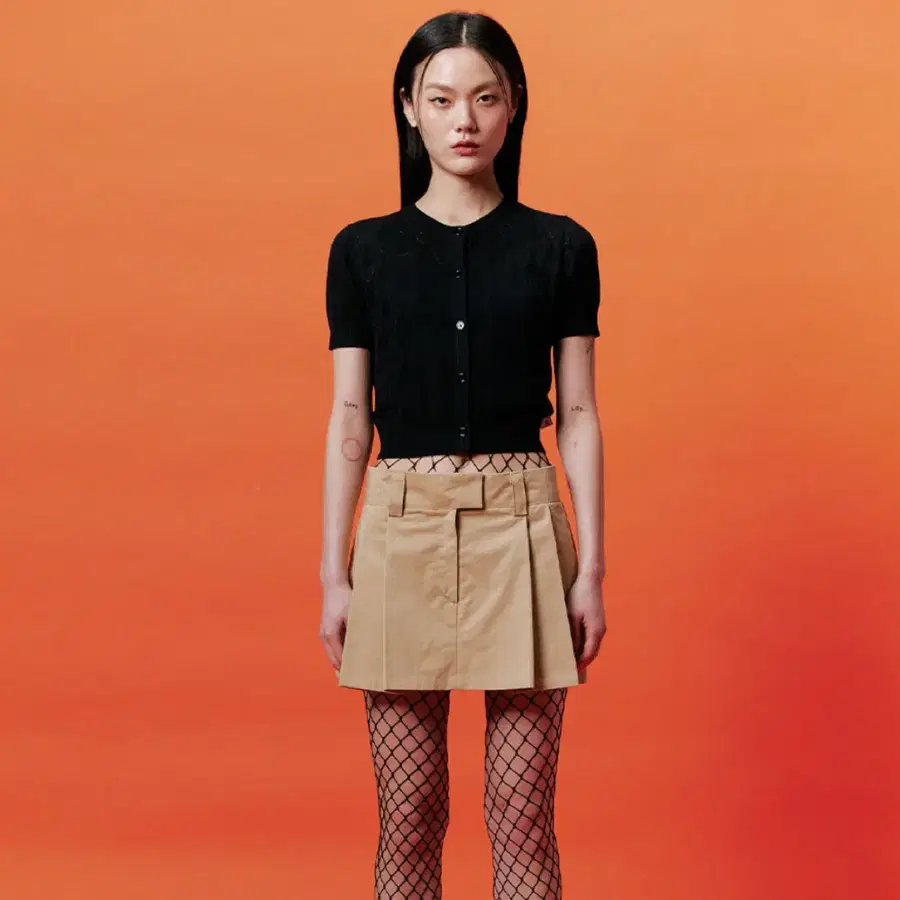 오디너리 홀리데이 하트 스카시 여름 반팔 니트 가디건 (그린)