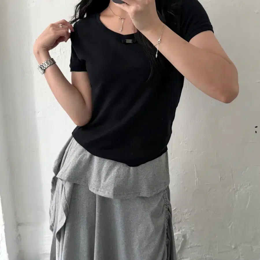 Burberry 버버리 블루라벨 블랙 미니 버클 탑
