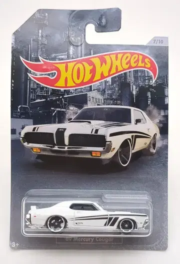 MATTEL HOTWHEELS 2020 아메리칸 스틸 머슬 카 GJW71 '69 머큐리 쿠거/화이트 7/10