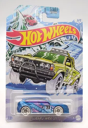 MATTEL HOTWHEELS 2023 겨울 시리즈 HLJ93 스바루 WRX STI 새틴 블루 3/5