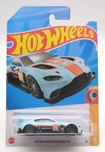 MATTEL HOTWHEELS HW TURBO 2/5 HKJ37 ASTON MARTIN VANTAE GTE/스카이블루 98/250