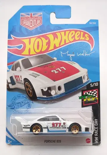 MATTEL HOTWHEELS HW RACE DAY 5/10 GRX60 PORSCHE 935 화이트/레드 #277 58/250