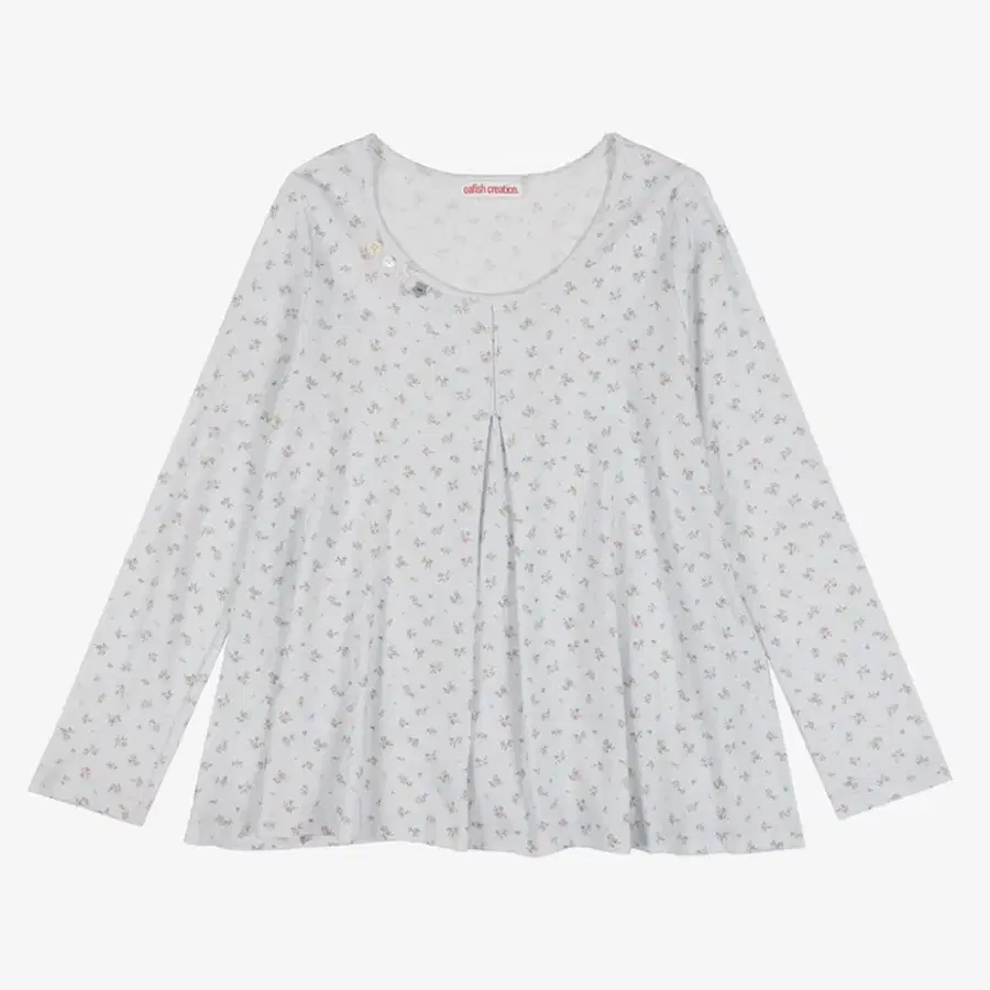 (새상품)오피쉬 롱슬리브 Floral Tuck Longsleeve, Sky Blue