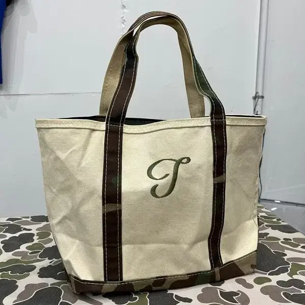 엘엘빈 카모 캔버스 토트백 MADE IN USA