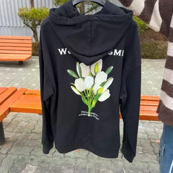 우영미 플라워 프린트 후드티 22SS