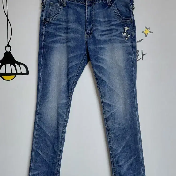 LOLITA JEANS 로리타 제니스 고양이 자수 데님 팬츠 (L/31)