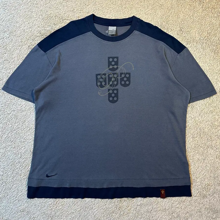 [2XL] 희귀) 00's 나이키 포르투갈 올드스쿨 레이어드 반팔 티셔츠