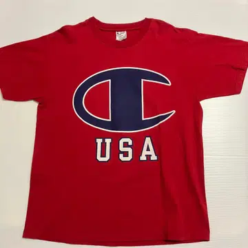 Champion USA 티셔츠 레드 L 사이즈