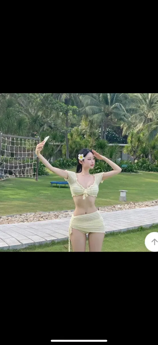 셔링 오프숄더 비키니 세트