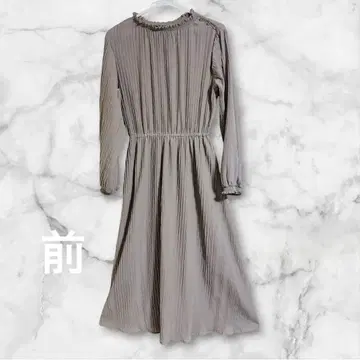 ELENCARE DUE 전체 플리츠풍 롱 원피스 스모크 핑크 F