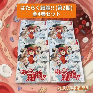 일하는 세포!! 제2기 DVD 전 4권 세트 애니메이션 렌탈 포함 동작 확인 완료