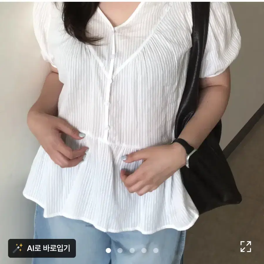 복자씨 브이넥 블라우스 (새상품)