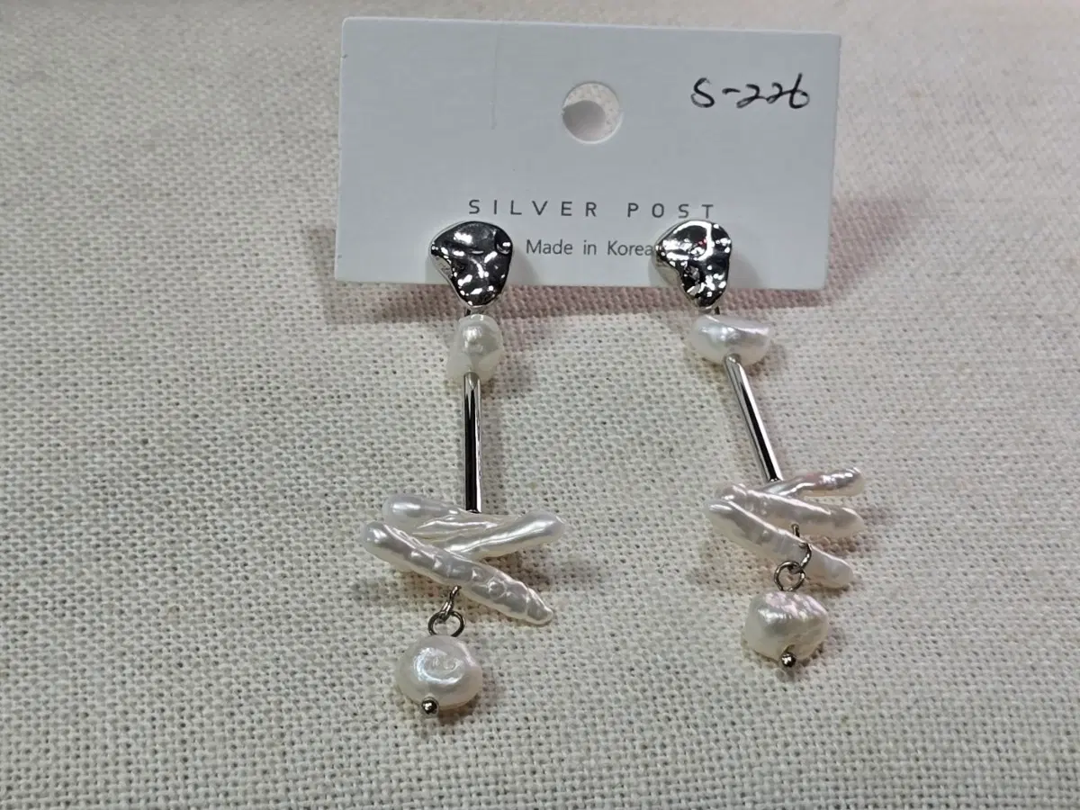 담수 진주 귀걸이
