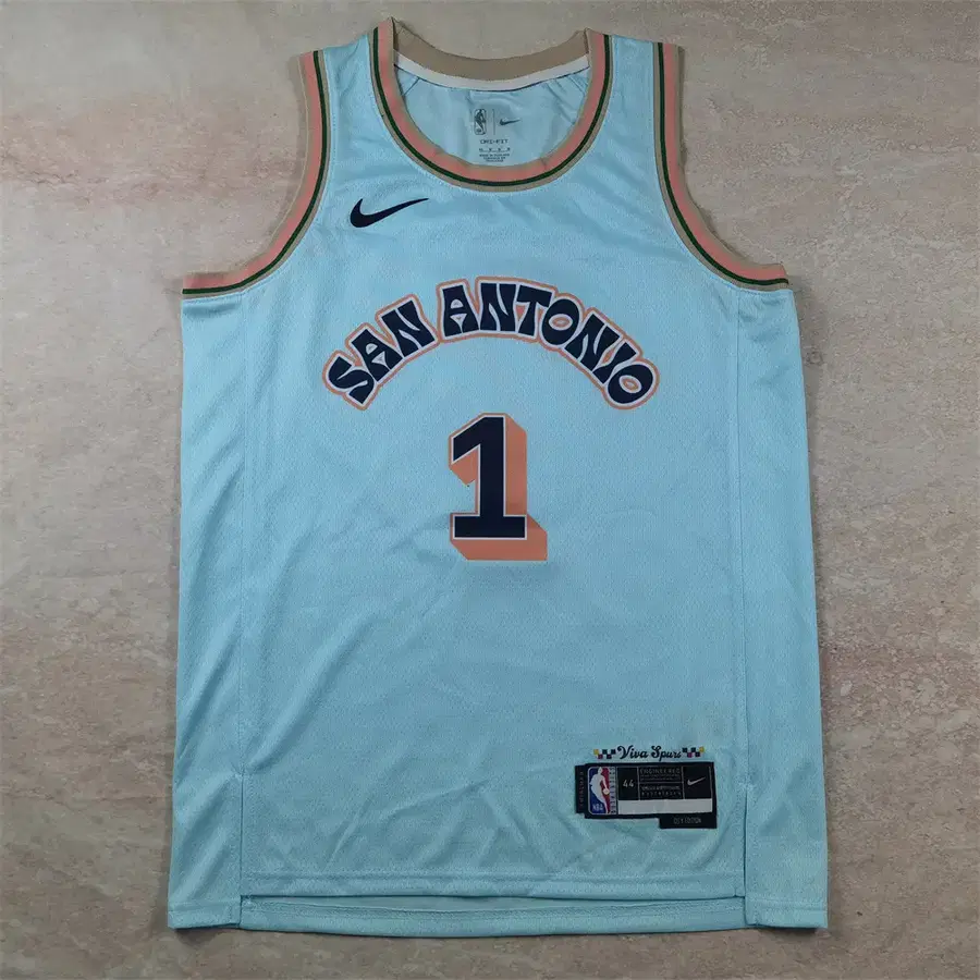 NBA 농구복 2025년형 스퍼스 1호 WEMBANYAMA 아이스블루시티
