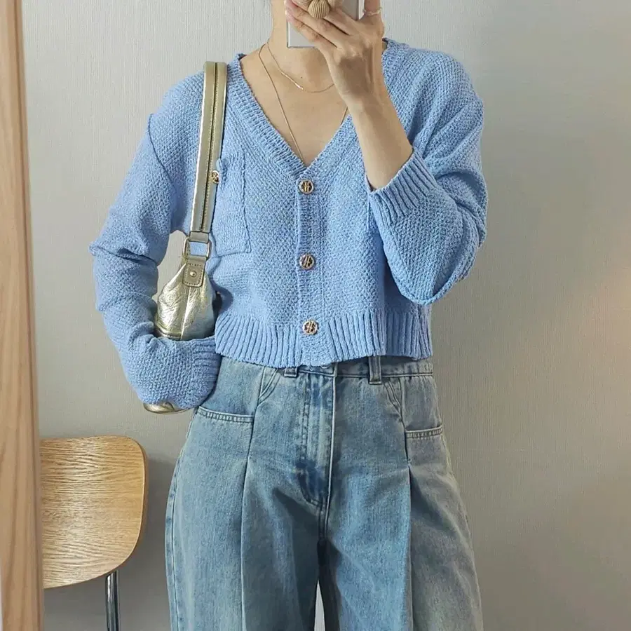(F)육육걸즈 여성 브이넥 긴팔 가디건 W4784