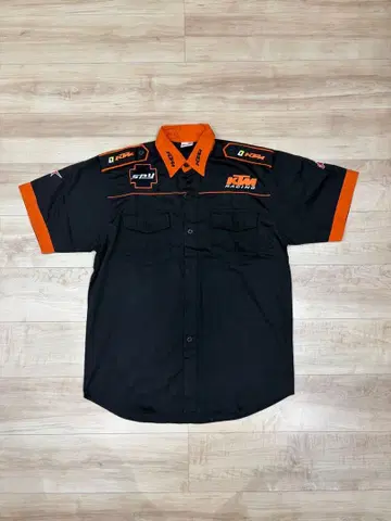 KTM RACING 워크 셔츠 블랙 오렌지