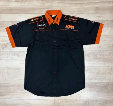 KTM RACING 워크 셔츠 블랙 오렌지