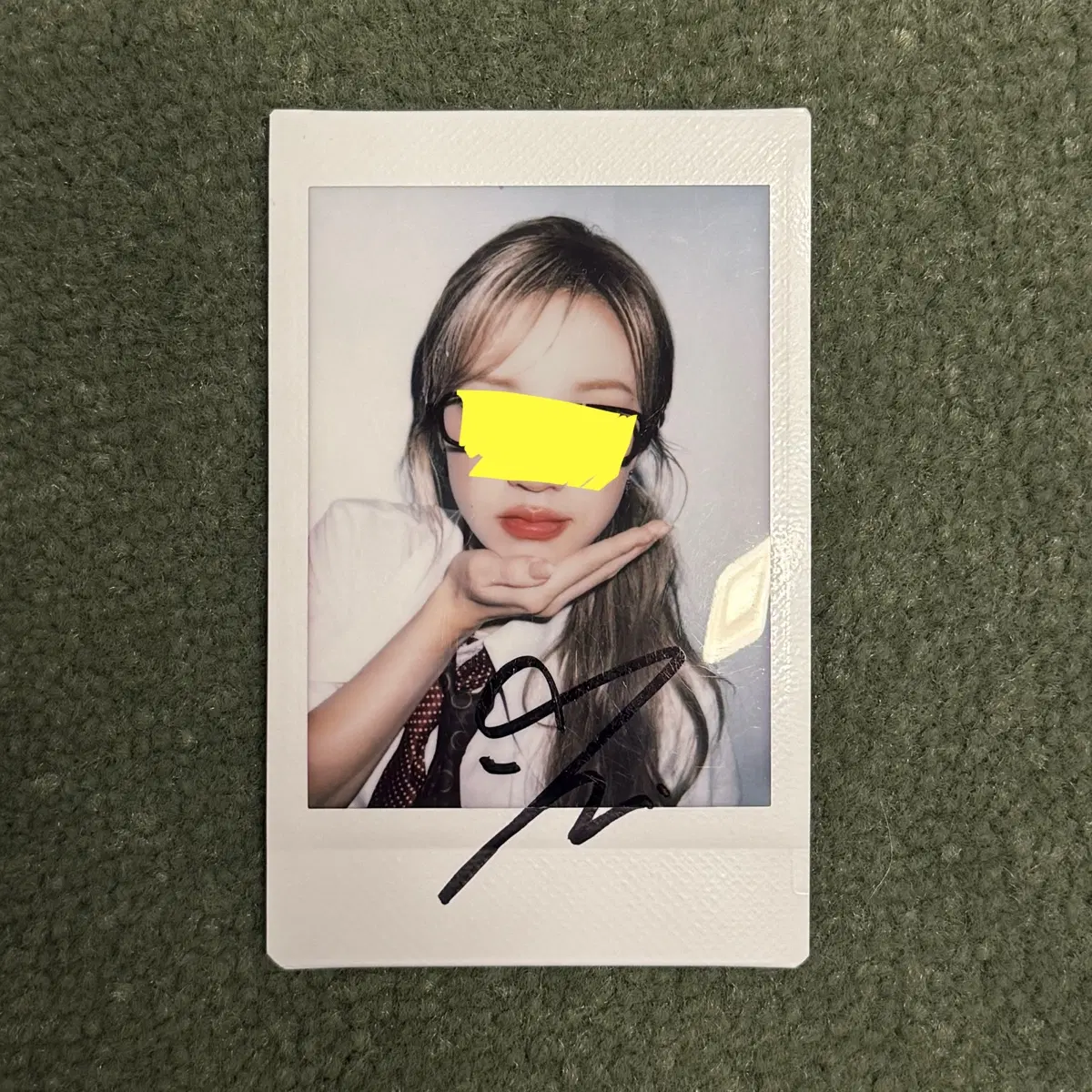 우기 친필 싸인 싸폴 아이들 yuqi i-dle