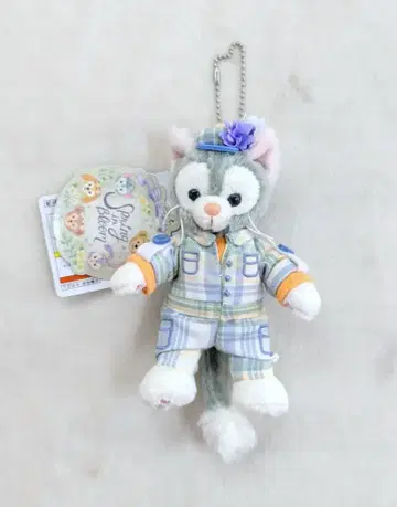 도쿄디즈니씨 인형 배지 젤라토니 (꽃/체크) / Duffy and Friends Spring in Bloom 2021