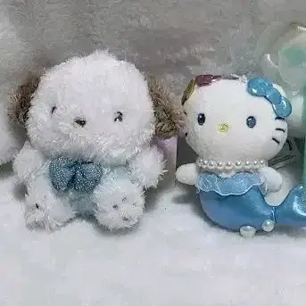새상품)산리오 인형키링 2종 세트 헬로키티 포차코 (일괄)