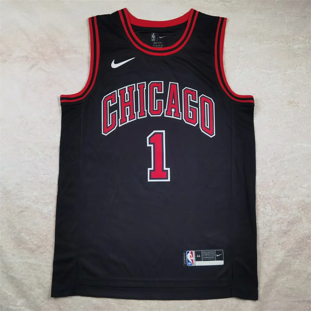 NBA 농구복 시카고 불스 1호 로즈 블랙 핫픽스 스윙맨