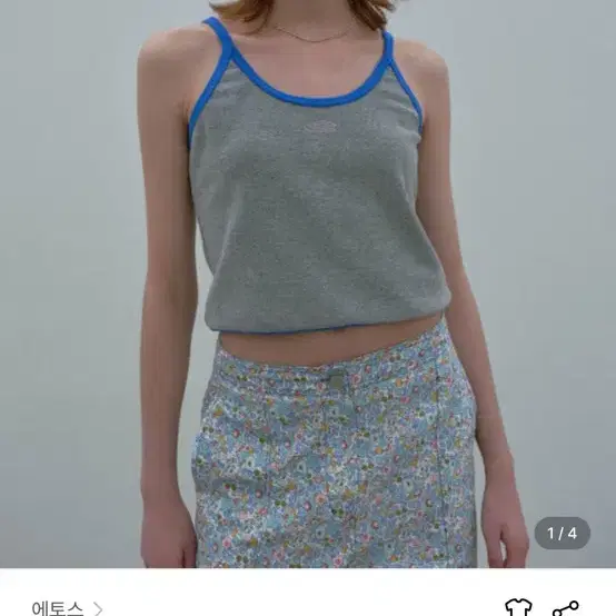 택뗀새상품) 에토스 ETHOS CROP LOGO SLEEVELESS