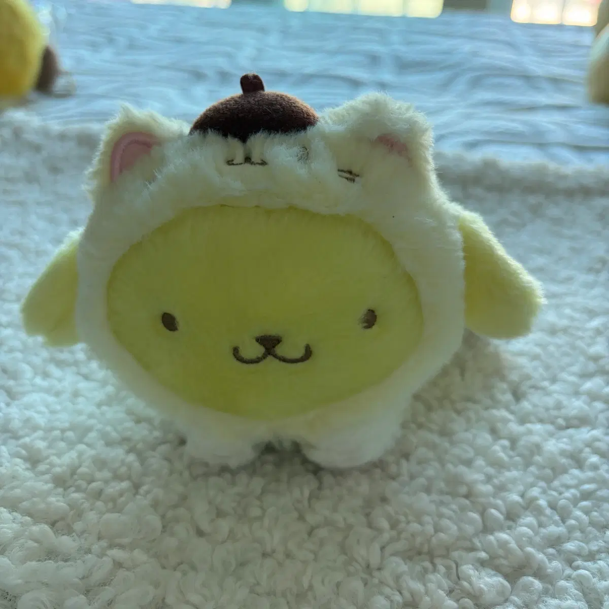 폼폼푸린 고양이 냥코 마스코트 키링 인형