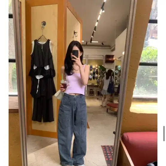 센느 세연마켓 빈티지 다크 팬츠
