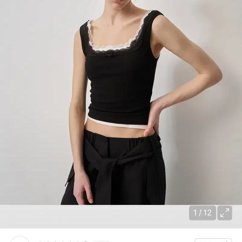 엘씨디씨티엠 lcdc tm lace trim tank top 레이스 탱크탑 나시