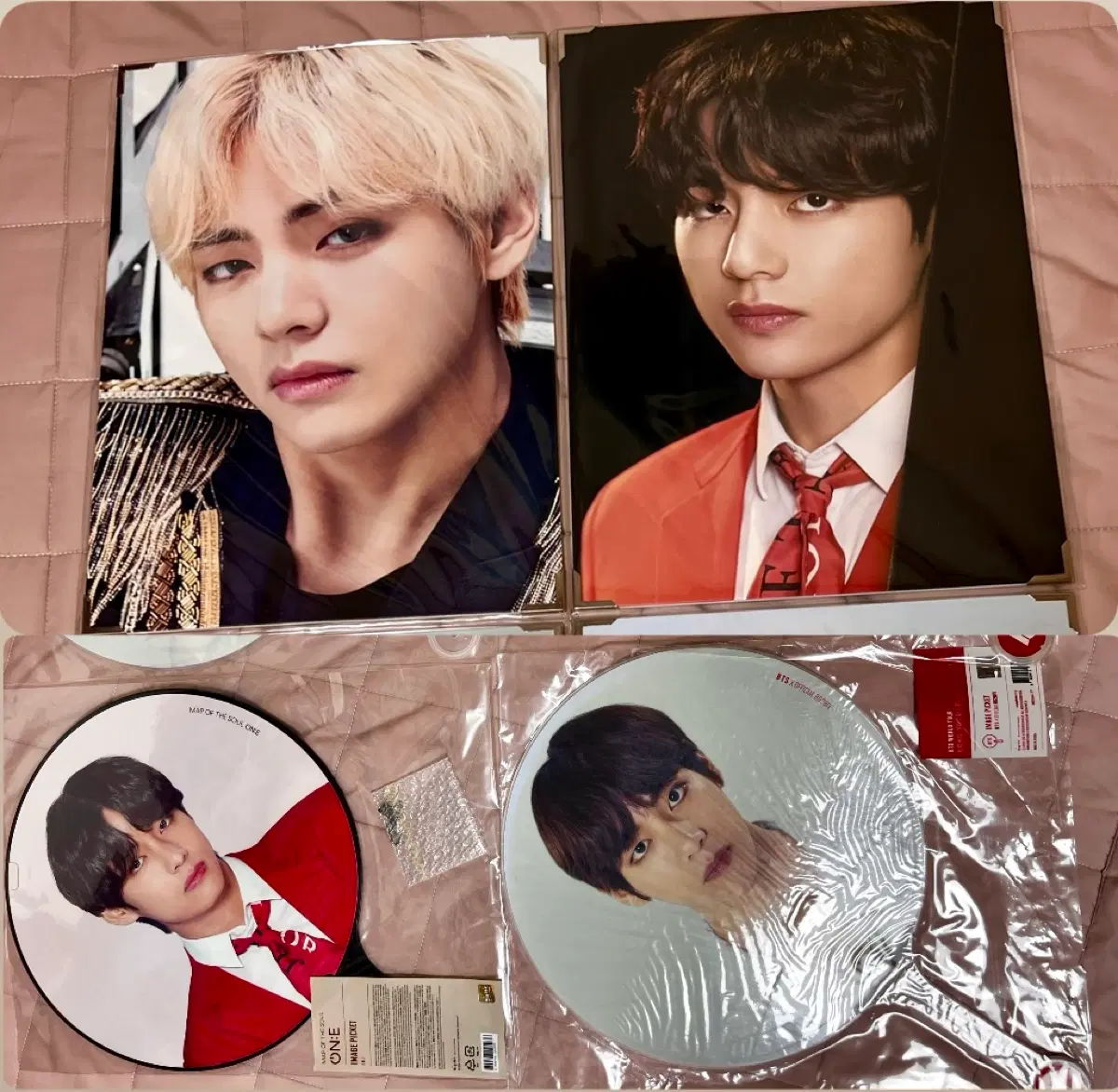 일괄 뷔 프포 부채 우치와 방탄뷔프포 태형프포
