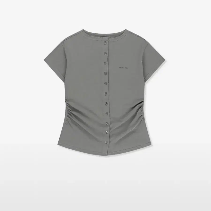 [마뗑킴] SIDE SHIRRING BUTTON TOP IN GREY