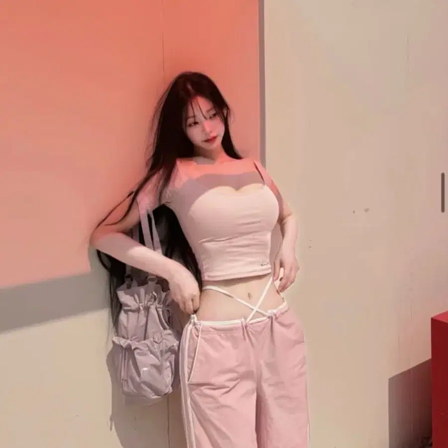 카인다미 제니 트레이닝 팬츠 베이비핑크