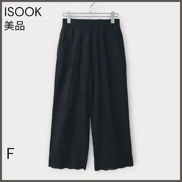 [ ISOOK 아이스 ] 레이스 시어 팬츠/새상품급/chiica 셀렉/블랙