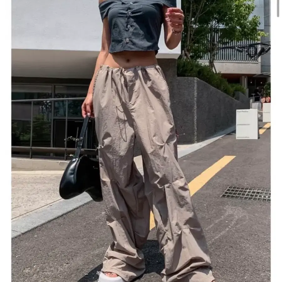 유랜 셔링 스트링 팬츠