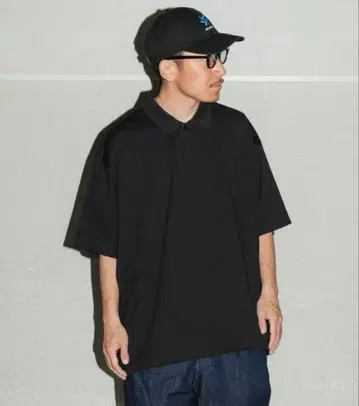 Wide Dad BREEZY TECH 피케 셔츠 블랙