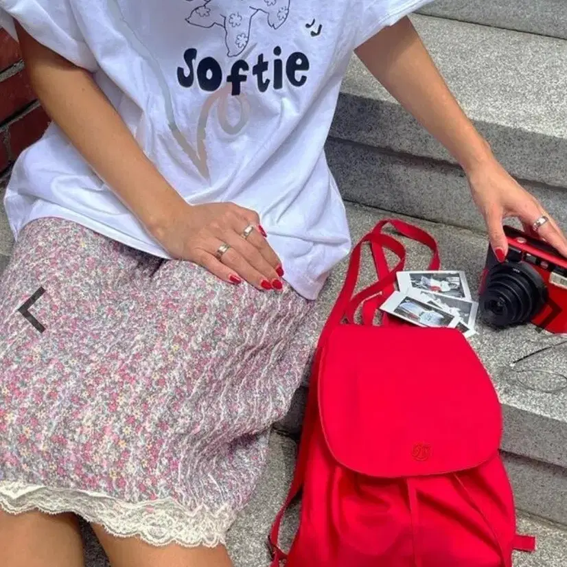 새상품급 소프트서울 칠리 백팩 레드 품절상품