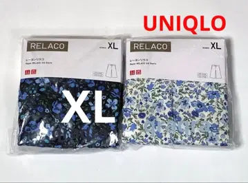 레이온 리라코 꽃무늬 XL 사이즈 네이비 블루 UNIQLO 유니클로