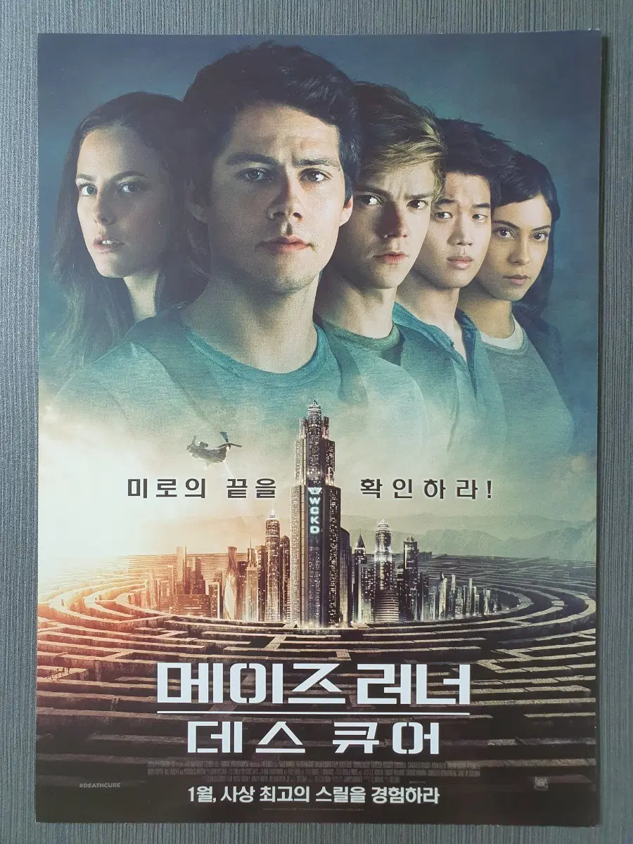 메이즈러너 데스큐어 영화 전단지 팜플렛 A4